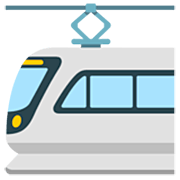 Emoji 🚈 Metrotranvia su Google 15.0.