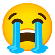 😭 Emoji Cara Llorando Fuerte en Google 15.0.