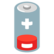Émoji 🪫 Batterie Faible sur Google 15.0.