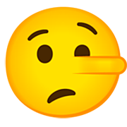 🤥 Emoji Cara De Mentiroso en Google 15.0.