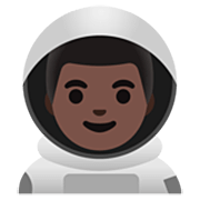 👨🏿‍🚀 Emoji Astronauta Hombre: Tono De Piel Oscuro en Google 15.0.