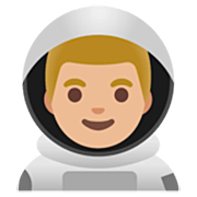 👨🏼‍🚀 Emoji Astronaut: mittelhelle Hautfarbe Google 15.0.
