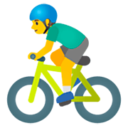 Émoji 🚴‍♂️ Cycliste Homme sur Google 15.0.