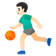 ⛹🏻‍♂️ Emoji Hombre Botando Un Balón: Tono De Piel Claro en Google 15.0.