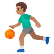 ⛹🏽‍♂️ Emoji Mann mit Ball: mittlere Hautfarbe Google 15.0.