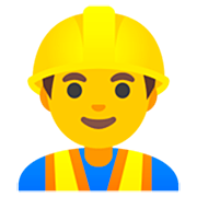 Emoji 👷‍♂️ Operaio Edile Uomo su Google 15.0.
