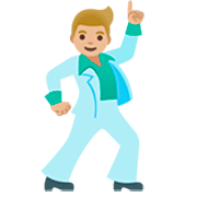 🕺🏼 Emoji Hombre Bailando: Tono De Piel Claro Medio en Google 15.0.