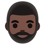 🧔🏿‍♂️ Emoji Homem: Barba Pele Escura na Google 15.0.