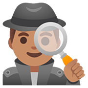 Emoji 🕵🏽‍♂️ Investigatore: Carnagione Olivastra su Google 15.0.