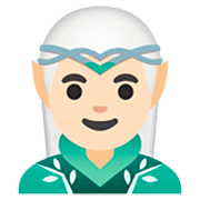 🧝🏻‍♂️ Emoji Elfo Homem: Pele Clara na Google 15.0.