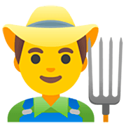 Emoji 👨‍🌾 Contadino su Google 15.0.