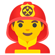 Emoji 👨‍🚒 Pompiere Uomo su Google 15.0.