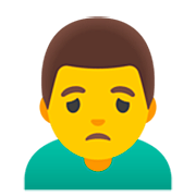 Emoji 🙍‍♂️ Uomo Corrucciato su Google 15.0.