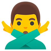 🙅‍♂️ Emoji Hombre Haciendo El Gesto De «no» en Google 15.0.