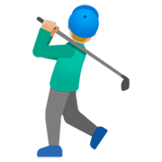 Hombre Jugando Al Golf: Tono De Piel Claro Medio Google 15.0.