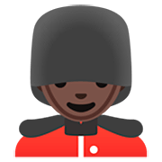 Emoji 💂🏿‍♂️ Guardia Uomo: Carnagione Scura su Google 15.0.