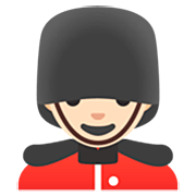 Emoji 💂🏻‍♂️ Guardia Uomo: Carnagione Chiara su Google 15.0.