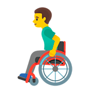 👨‍🦽 Emoji Homem Em Cadeira De Rodas Manual na Google 15.0.