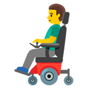 👨‍🦼 Emoji Homem Em Cadeira De Rodas Motorizada na Google 15.0.