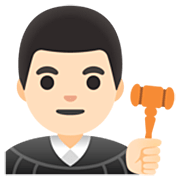👨🏻‍⚖️ Emoji Juez: Tono De Piel Claro en Google 15.0.