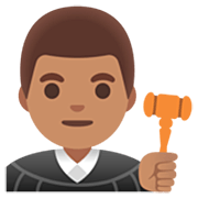 Emoji 👨🏽‍⚖️ Giudice Uomo: Carnagione Olivastra su Google 15.0.