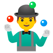 Emoji 🤹‍♂️ Giocoliere Uomo su Google 15.0.