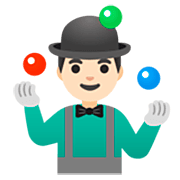 Emoji 🤹🏻‍♂️ Giocoliere Uomo: Carnagione Chiara su Google 15.0.