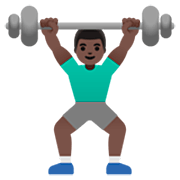 Homem Levantando Peso: Pele Escura Google 15.0.
