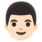 👨🏻 Emoji Homem: Pele Clara na Google 15.0.