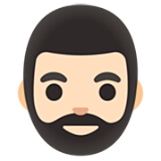🧔🏻‍♂️ Emoji Hombre Con Barba Tono De Piel Claro en Google 15.0.