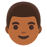 Emoji 👨🏾 Uomo: Carnagione Abbastanza Scura su Google 15.0.