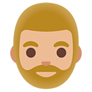 🧔🏼‍♂️ Emoji Mann: Bart mittelhelle Hautfarbe Google 15.0.