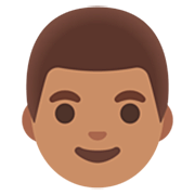 👨🏽 Emoji Homem: Pele Morena na Google 15.0.