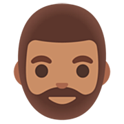 🧔🏽‍♂️ Emoji Homem: Barba Pele Morena na Google 15.0.