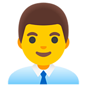 Émoji 👨‍💼 Employé De Bureau sur Google 15.0.
