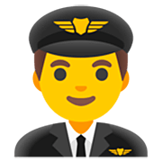 Émoji 👨‍✈️ Pilote Homme sur Google 15.0.