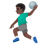 🤾🏿‍♂️ Emoji Hombre Jugando Al Balonmano: Tono De Piel Oscuro en Google 15.0.