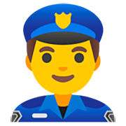 Émoji 👮‍♂️ Policier sur Google 15.0.