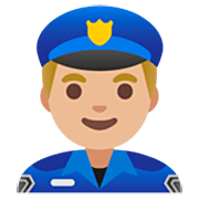 Emoji 👮🏼‍♂️ Poliziotto Uomo: Carnagione Abbastanza Chiara su Google 15.0.