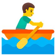 Emoji 🚣‍♂️ Uomo In Barca A Remi su Google 15.0.