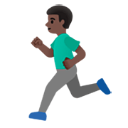 🏃🏿‍♂️ Emoji laufender Mann: dunkle Hautfarbe Google 15.0.