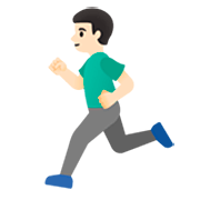 Emoji 🏃🏻‍♂️ Uomo Che Corre: Carnagione Chiara su Google 15.0.