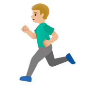 Emoji 🏃🏼‍♂️ Uomo Che Corre: Carnagione Abbastanza Chiara su Google 15.0.