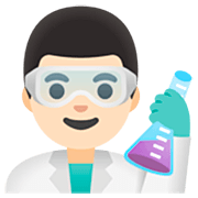 Emoji 👨🏻‍🔬 Scienziato: Carnagione Chiara su Google 15.0.