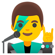 Emoji 👨‍🎤 Cantante Uomo su Google 15.0.