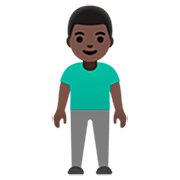 🧍🏿‍♂️ Emoji Homem Em Pé: Pele Escura na Google 15.0.
