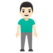 🧍🏻‍♂️ Emoji Homem Em Pé: Pele Clara na Google 15.0.