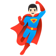 Emoji 🦸🏻‍♂️ Supereroe Uomo: Carnagione Chiara su Google 15.0.