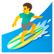 Emoji 🏄‍♂️ Surfista Uomo su Google 15.0.