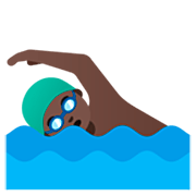 🏊🏿‍♂️ Emoji Homem Nadando: Pele Escura na Google 15.0.